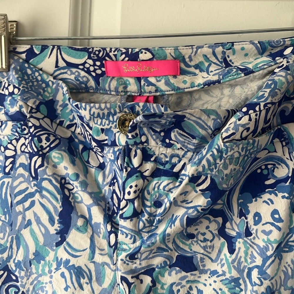 Blue + White Lilly Pulitzer Pants Size 4